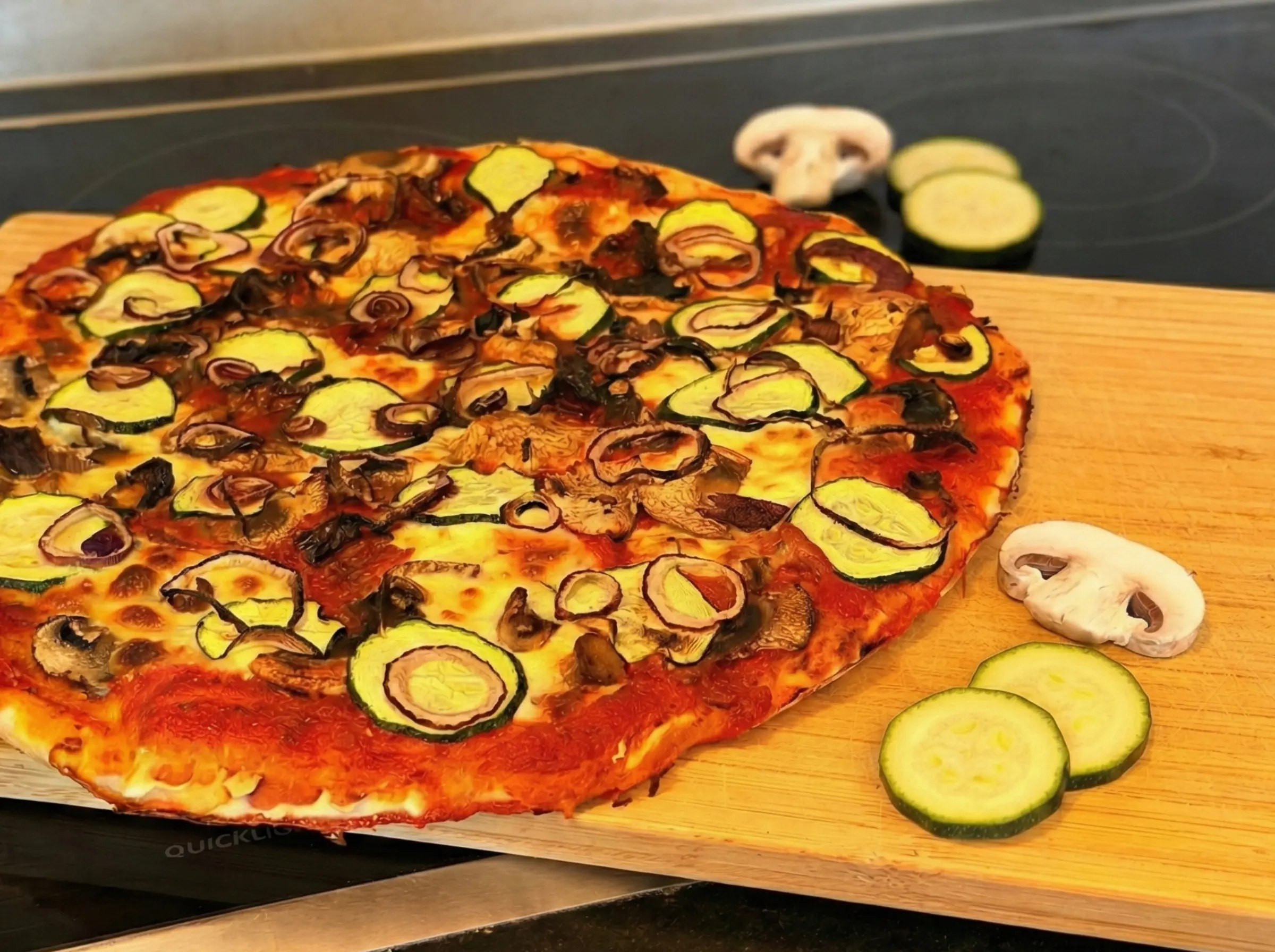 Photo pour la recette de : Pizza aux légumes